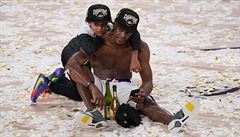 Rajon Rondo se svým synem po vítězném finále NBA. | na serveru Lidovky.cz | aktuální zprávy
