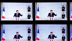 Projev prezidenta Macrona.