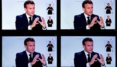 Projev prezidenta Macrona.