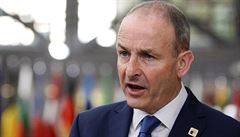 Irský p�edseda vlády Micheal Martin b�hem summitu lídr� zemí Evropské unie.