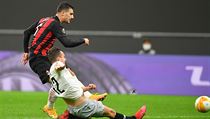 AC Milán - Sparta Praha: Diogo Dalot střílí třetí gól svého celku.