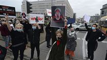 Protesty proti zpsnn zkazu potrat v Polsku.