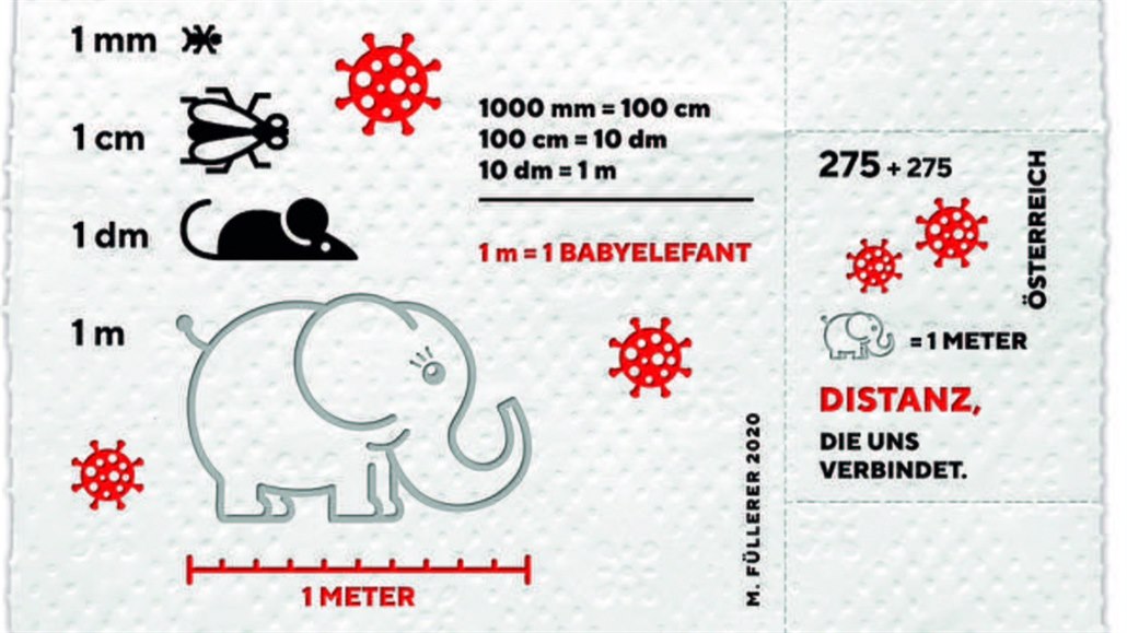 Podoba koronavirové potovní známky v Rakousku.