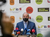 Ministr zdravotnictví Roman Prymula oznámil na tiskové konferenci, e...