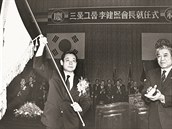 I Kun-hi v roce 1987 pi nástupu na post pedsedy Samsungu.