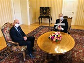 Prezident Milo Zeman na zámku v Lánech pijal kandidáta na ministra...