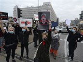 Protesty proti zpísnní zákazu potrat v Polsku.