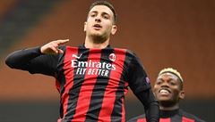 AC Milán - Sparta Praha: Diogo Dalot a Leao slaví.