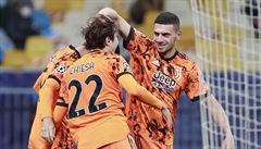 Fotbalisté Juventusu Turín slaví.