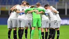 Fotbalisté Sparty ped utkáním s AC Milán.
