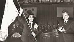 I Kun-hi v roce 1987 pi nástupu na post pedsedy Samsungu.