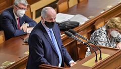 Ministr zdravotnictví Roman Prymula hovoí na schzi Poslanecké snmovny v...