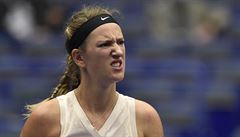 Viktoria Azarenková z Bloruska v utkání proti Barboe Krejíkové.