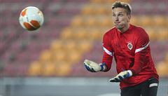Branká Sparty Milan Hea ped zápasem Evropské ligy s Lille.