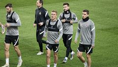 Fotbalisté Sparty ped zápasem Evropské ligy s Lille.