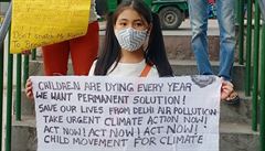 Licypriya Kangujam je teprve devítiletá indická aktivistka demonstrující za...