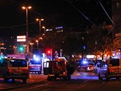 Policejní zásah ve Vídni.