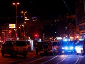 Policejní zásah ve Vídni.