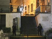 Policie hlídá sted Vídn kde dolo k útoku.
