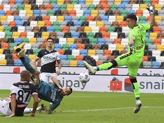 Ibrahimovic nkami zadil fotbalistm AC Miln vhru v Udine