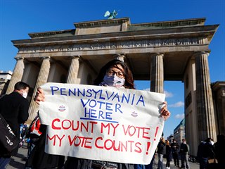 Berlnsk demonstrace za frov volby v USA