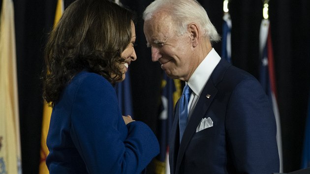 Joe Biden a Kamila Harrison