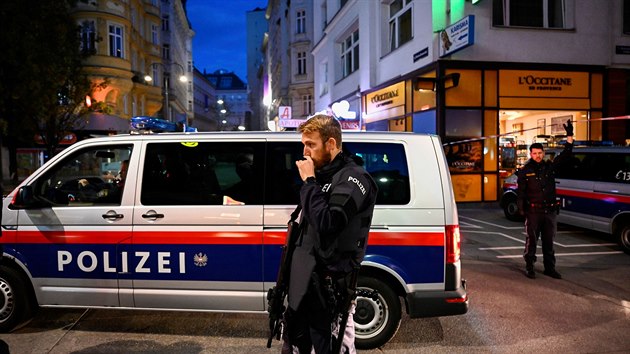 Policie ve Vídni.