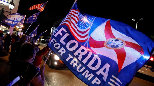 Podporovatelé Donalda Trumpa na Florid.
