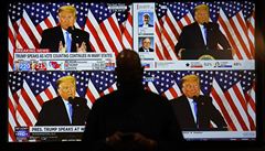 Amerian sleduje projev Donalda Trumpa
