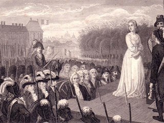 Poprava gilotinou Marie Antoinetty. Byla popravena devt msc po svm...
