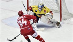 Utkání 13. kola hokejové extraligy: HC Ocelái Tinec - Madeta Motor eské...