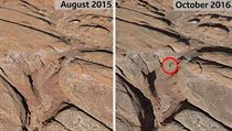 Místo, kde se v Utahu nachází mimozemsky vypadající monolit na Google Earth v...