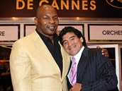 Diego Maradona a Mike Tyson v roce 2008.