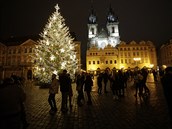 Nový vánoní strom na Staromstském námstí v Praze