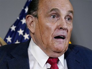 Prvnk Donalda Trumpa a bval starosta New Yorku Rudy Giuliani na tiskov...