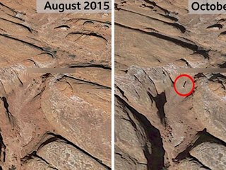 Msto, kde se v Utahu nachz mimozemsky vypadajc monolit na Google Earth v...
