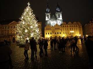 Nov vnon strom na Staromstskm nmst v Praze