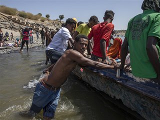 Tigrajt uprchlci na etiopsko-sdnsk hranici.