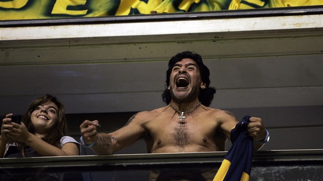 Argentinská fotbalová legenda Diego Maradona na fotografii z roku 2008