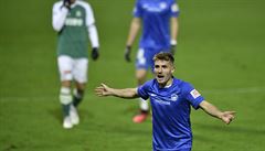 Kapitán Lvíat Michal Sadílek v dresu Slovanu Liberec.