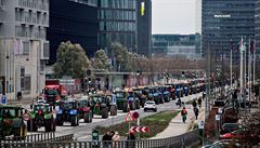 V Dnsku demonstrovaly stovky farm proti vybjen nork, mstem projely v traktorech