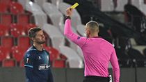 Evropská liga, Slavia Praha - Beer Ševa: David Keltjens z týmu Hapoel Beer Ševa...