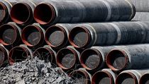 Trubky p�ipraven� k dostavb� plynovodu Nord Stream 2.