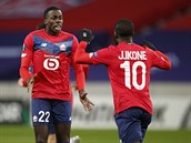 Lille vs. Sparta, Evropská liga: Timothy Weah a Jonathan Ikone slaví první gól...