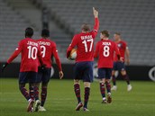 Lille vs. Sparta, Evropská liga: Burak Yilmaz se spoluhrái slaví druhý gól v...