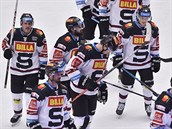 Hrá�i Sparty po skon�ení zápasu.