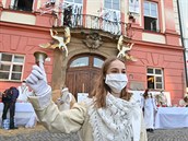 Divadelníci z Husy na provázku v Brn uspoádali 5. prosince 2020 akci Mikulá...