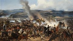 Bitva u Chlumce na obraze Alexandera von Kotzebue z roku 1843
