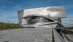 Město hudby. Nová budova Philharmonie 1, navržená respektovaným francouzským...