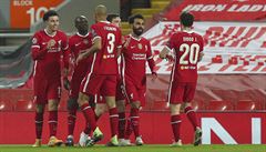 Liverpool - Ajax (hrá�i Liverpoolu slaví gól)